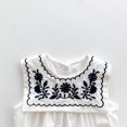 thumbnail image 4 of LYMAYTER ‌‌‌Infant Baby Girl Romper Ruffle Sleeveless Embroidery Vintage Summer Cute Wear‌ 3M-24M, 4 of 8