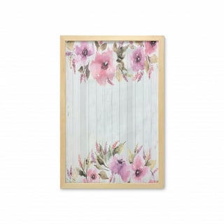 Ambesonne Flower Tapestry, Floral Watercolor Style Effect Branches of Lilac  Bloom on Wooden Background Print, Wide Wall Hanging for Bedroom Living
