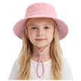 thumbnail image 5 of WUANDIXFA Infant Sun Hat Baby Toddler Sun Hat, Boy Girl Summer UPF 50+ Foldable Beach Bucket Hat, Sun Hat for Kids Child 1-3 Years,Pink, 5 of 5