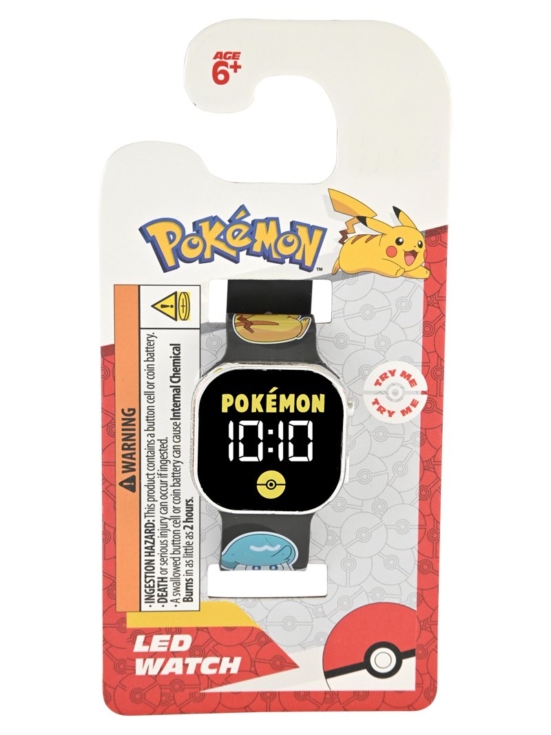 Montre Pokémon Time Teacher Enfant – Bracelet Silicone 3D Pokeball Rouge Pour Apprendre L'Heure !
