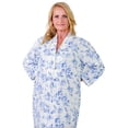 thumbnail image 2 of Body Touch Women's Floral Print Zipper Front Quilted Robe, 2 of 2