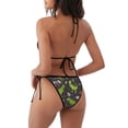 thumbnail image 3 of Ratiio Dinosaur Skeleton Pattern Women's Two Piece Bikini Swimsuit - Adjustable Tie Bikini Set Sexy & Comfortable Beach Swimwear, 3 of 7