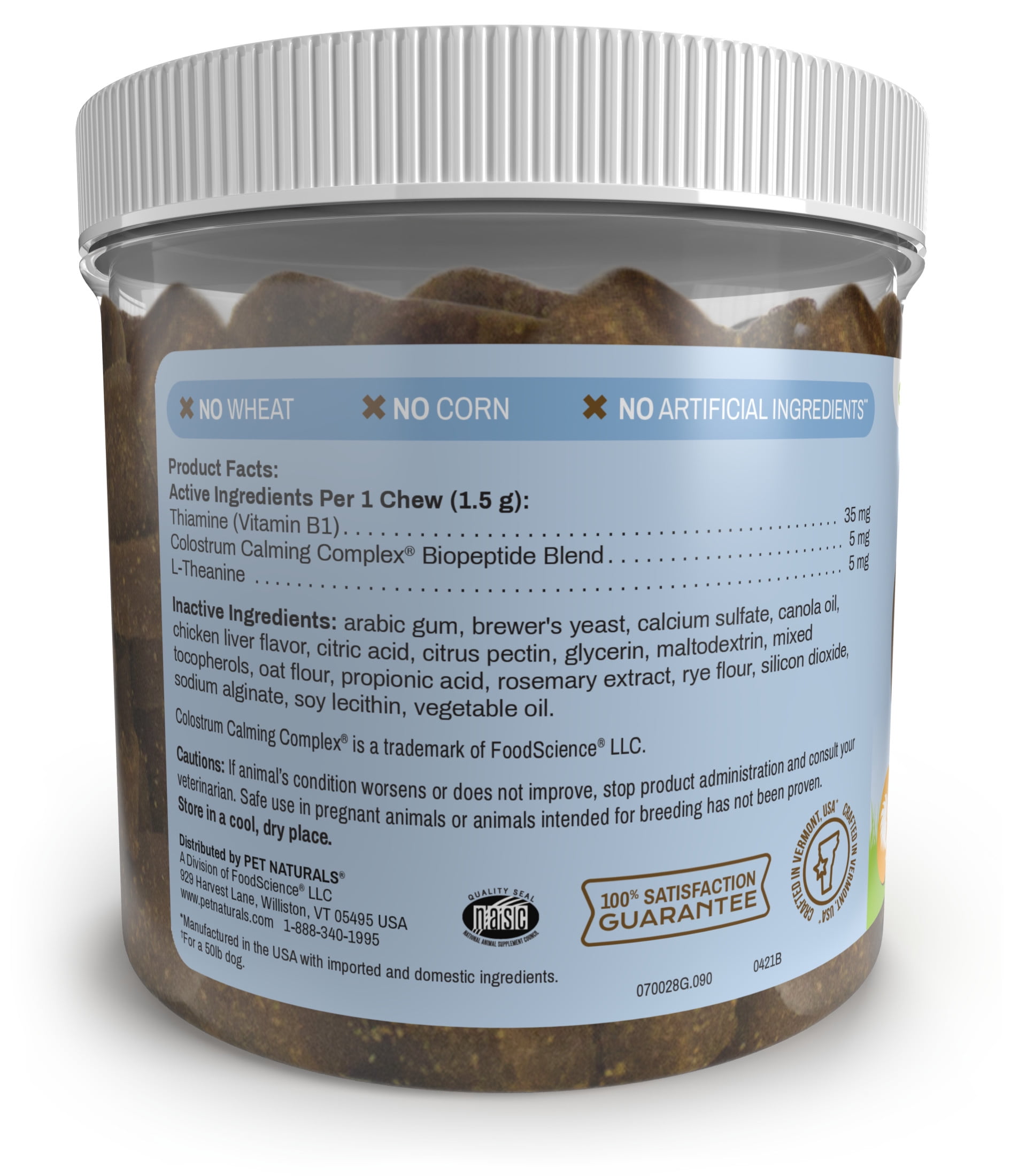 Pet Naturals Calming Chews for Dogs, Chicken, 90 Count