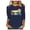 Marine, variante sur GDREDA T-Shirt Décontracté et Élégant pour Femmes à Col Rond avec Manches à Pois et Design Imprimé Festif de Pâques Rose,P