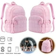 thumbnail image 3 of Lightweight  Laptop Backpack, Travel Backpack for Women, Quilted Casual Daypack, Water-Resistant Bookbag for 15.6 Inch Laptop, Going Out Daypack Bag for Travel, Commuting, Shopping, Working, 3 of 9