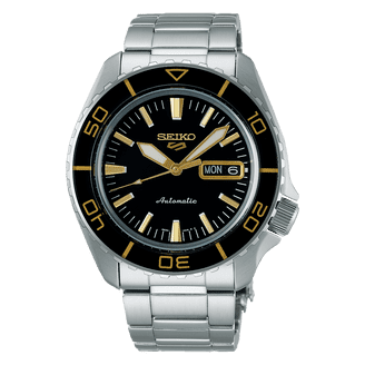 Seiko Men's Automatic Diver Analog Watch - Black Rubber Strap