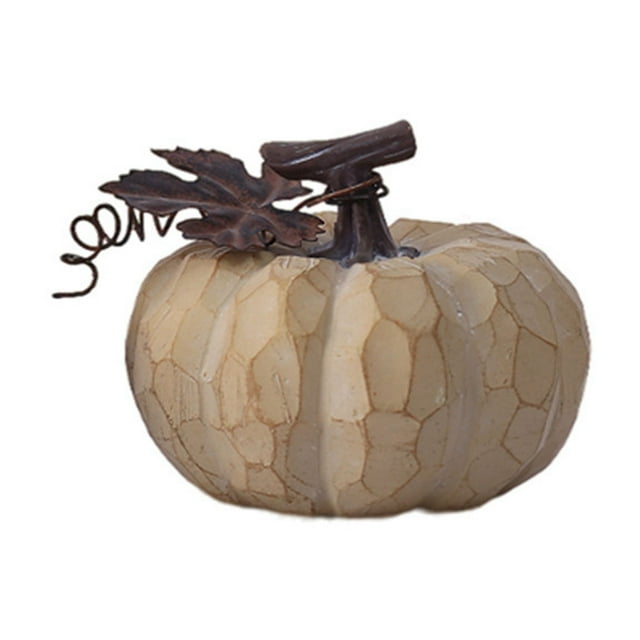 FAROOT Figurine de Citrouille d'Halloween Statue Classique de Citrouille avec Notes/feuilles Décorations de Maison Cadeaux de Fête d'Automne