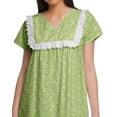 thumbnail image 3 of Moomaya Chemise de Nuit Imprimée à Manches Courtes pour Femmes Col en V en Coton, 3 of 5