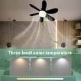 thumbnail image 3 of Ventilador Techo Con Tornillo LED Miniventilador Base E27 Control Remoto Regulable, 3 of 9