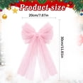 thumbnail image 3 of Tulle Bow,11.8x7.8 Inch Double Layer Tulle Christmas Bows,Soft Fabric Pre‑Formed Christmas Bow Knot,Decorative Sheer Ribbon Bow Decor,Coquette Tulle Holiday Bow Decoration for Party,Tree, 3 of 4