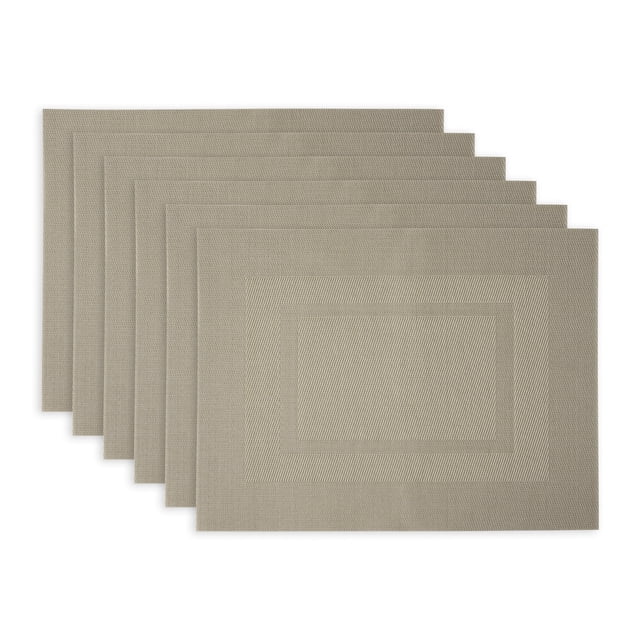 Design Imports CAMZ13979 Ensemble de 6 Napperons Doubles en PVC Pierre