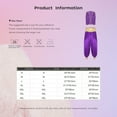 thumbnail image 6 of XUNZOO Men's Arabian Prince Costume Street Rat Stain Open Front Vest with Lantern Pants Dark Purple&Dark Purple L, 6 of 6
