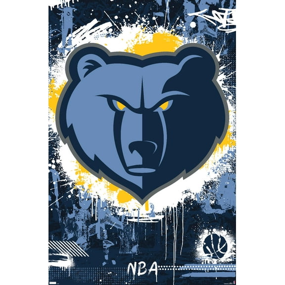 NBA Memphis Grizzlies - Maximalist Logo 23 Wall Poster, 22.375" x 34"