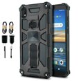 thumbnail image 1 of Value Pack + for Alcatel Lumos (DALN5023) Axel (5002R) with Tempered Glass Hybrid Phone Case Magnet Mount Ready Grip Grids Kickstand Slim Shock Bumper Cover, 1 of 4