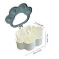 thumbnail image 6 of Fufafayo under $5 5 Compartment Condiment Storage Box, Cute Paw Shape Kitchen Spice Organizer, Stackable Clear Lid Seasoning Container for Counter Cabinet Pantry Home Cooking, 6 of 9