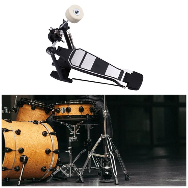 Pedal de bombo de cadena única, Pedal de patada de tambor para tambores de Jazz, regalos de baterista, práctica de tambor, batidor de tambor Universal