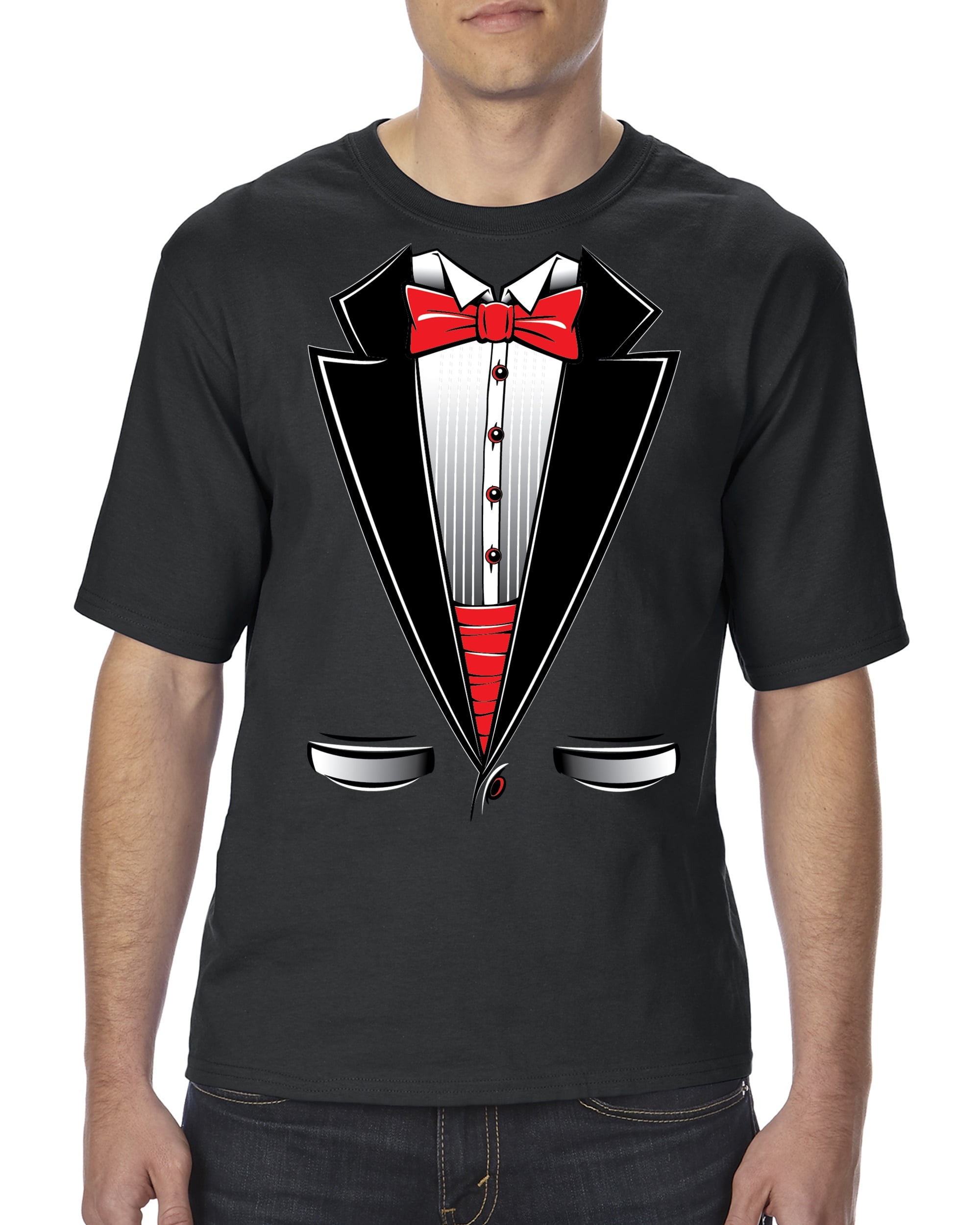 Normal is Boring Big Men's TShirt, up to Tall Size 3XLT Tuxedo