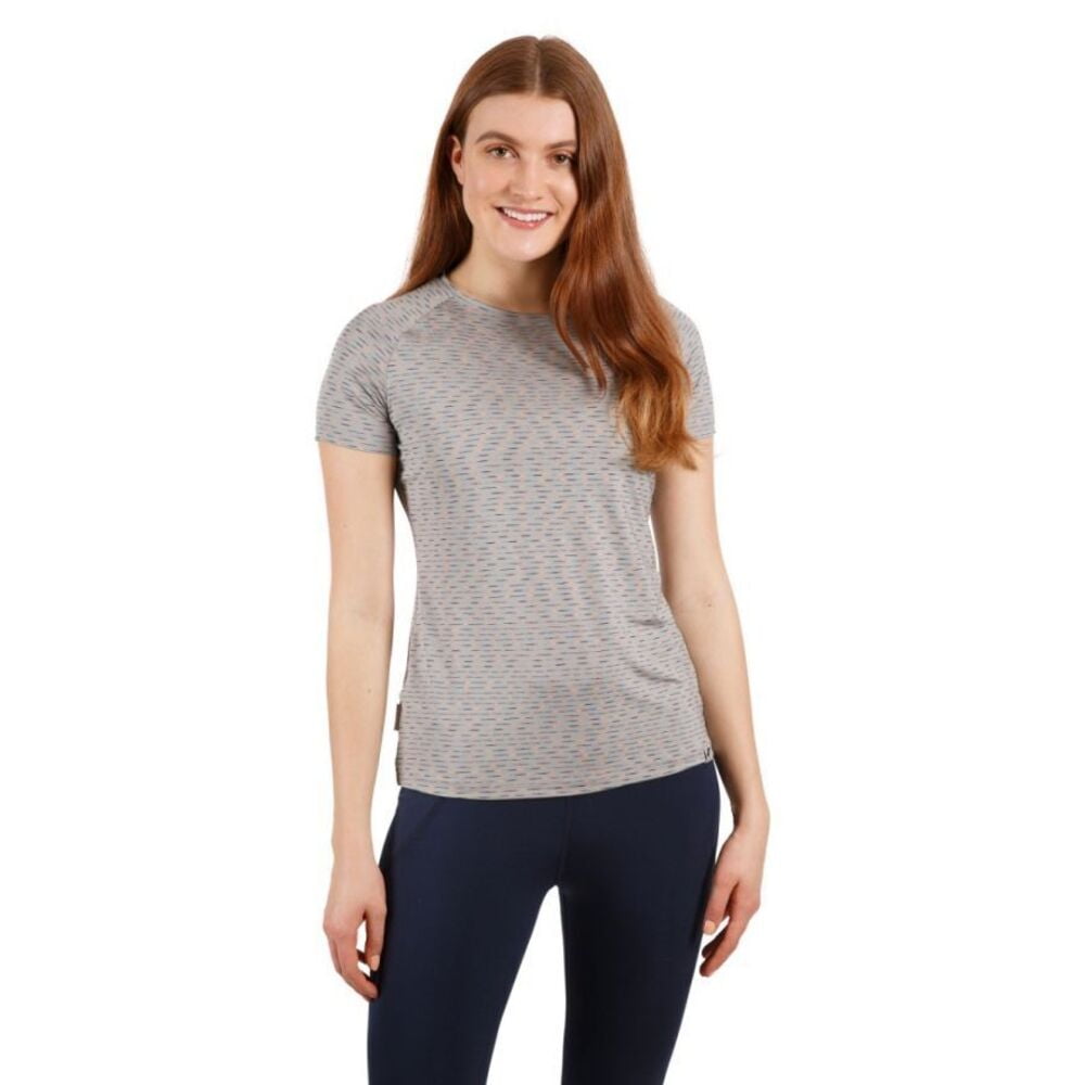 Trespass Womens T-Shirt Short Sleeve Active Top Round Neck Quick Dry Myrtle 