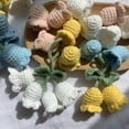 thumbnail image 3 of Keychain Keychain Hand Woven Flower Delicate Workmanship Bohemian Decorate Ornament Attractive Handmade Flower Knitted Key Ring Bag Accessory, 3 of 6