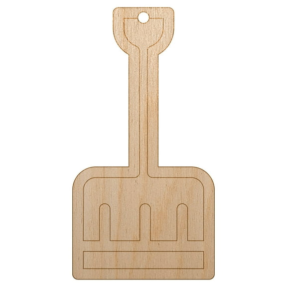Snow Shovel Wood Holiday Christmas Tree Ornament Unfinished DIY Pre-Drilled Craft