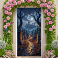 thumbnail image 3 of Gothic Design Halloween Banner Spooky Graveyard Full Moon Haunted Backdrop for Halloween Party Decoration Night Event, 3 of 5