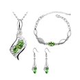 thumbnail image 2 of Xinyolin Rhinestone Geometric Pendant Necklace Bracelet Hook Earrings Jewelry Set, 2 of 8