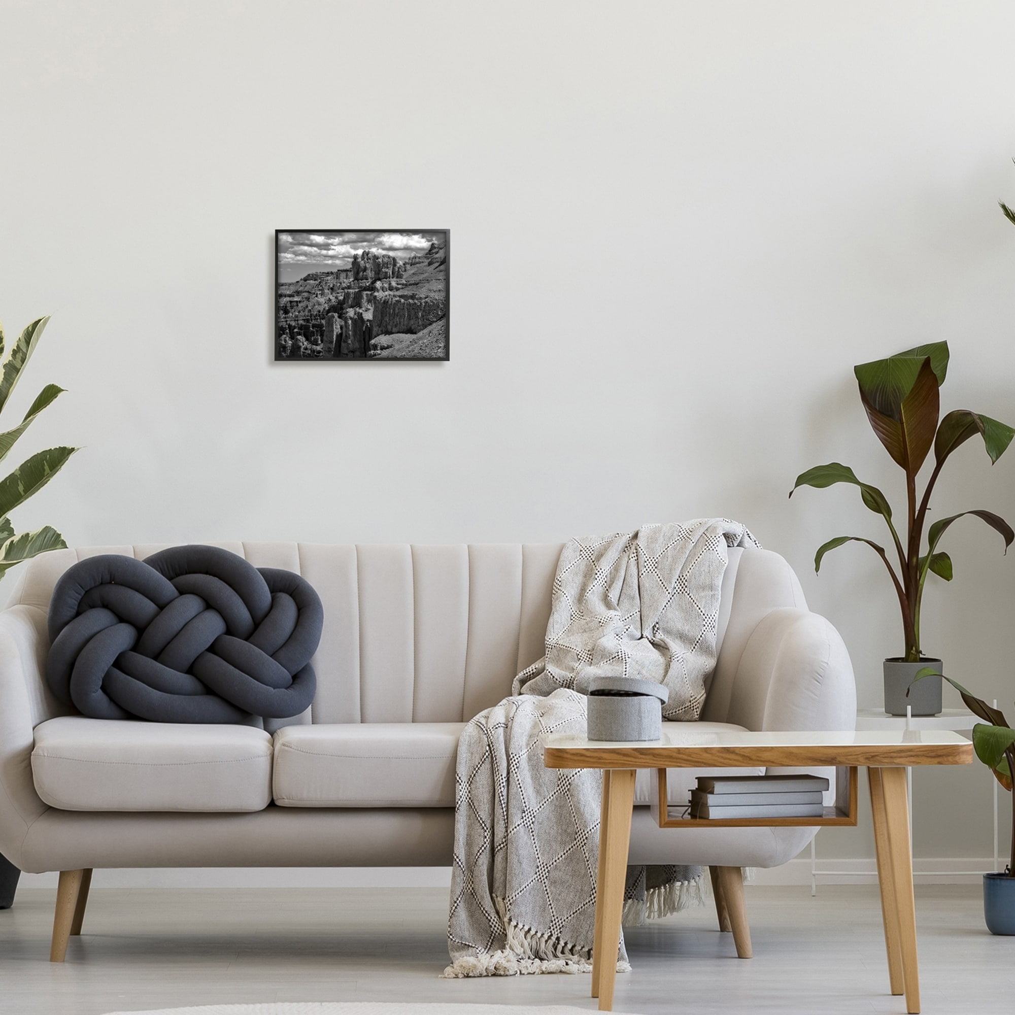 Stupell Industries Sublime Canyon Mountain Cliffs Muted Monotone Photograph,20 x 16, Design by Daniel Sproul
