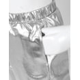 thumbnail image 3 of Vxuxlje Kids Hip Hop Dance Pants Shiny Metallic Jazz Trousers Boys Girls Sparkly Sweatpants Silver 16, 3 of 8