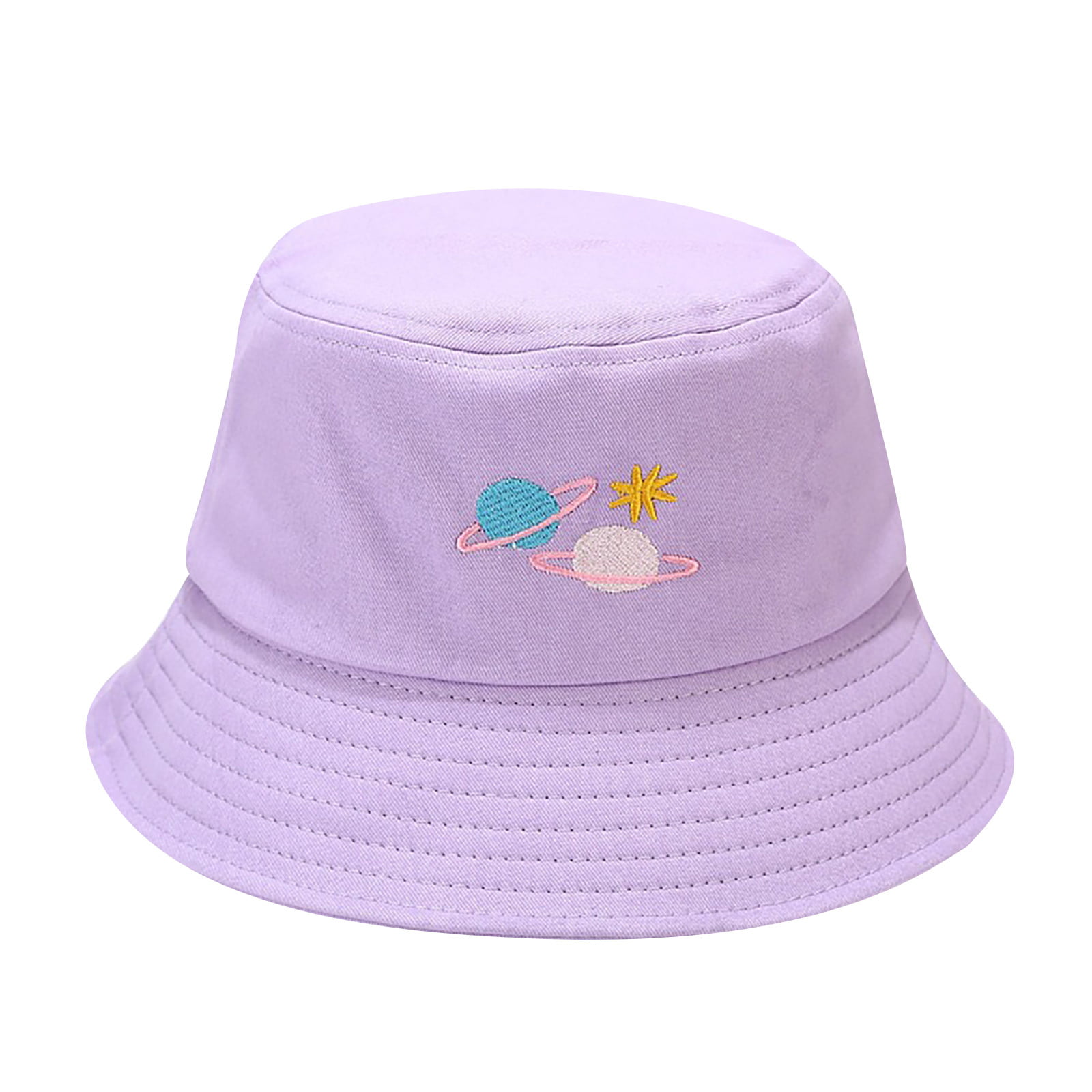 Teens Women and Men with Customize Top Packable Fisherman Cap for Outdoor Travel Purple Violet Lilac Flower New Summer Unisex Cotton Fashion Fishing Sun Bucket Hats for Kid 