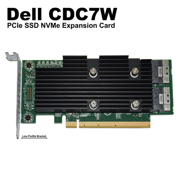 Pre-Owned Dell PowerEdge PCIe NVMe SSD 2-Port Low Profile Expansion Card for Servers CDC7W