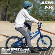 Dynacraft Krome Boys 20 BMX Bike, Ages 7-14, Blue