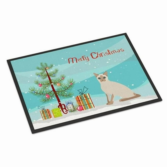 Carolines Treasures CK4805MAT 18 x 27 in. Tonkinese Cat Merry Christmas Indoor or Outdoor Mat