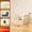 Cream color, variant on Stackable Basket Kitchen With Wheels Toy Storage Rack Plastic Stackable Storage Bins Open Front Pantry Fruit Kitchen Bathroom
