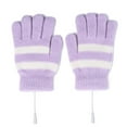 thumbnail image 5 of Penkiiy Women & Men USB Heated Gloves Touchscreen Winter Warm Full Finger Gloves Unisex Anti Slip Gloves for Working Typing White Gloves Purple, 5 of 9