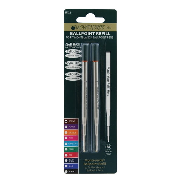Monteverde® Ballpoint Refills For Montblanc Ballpoint Pens, Medium