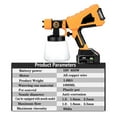 thumbnail image 3 of 1000mL Electric Paint Gun Spray Gun High Power Electric Paint Sprayer Flow Control With 3 Nozzle For 18V Battery, 3 of 7