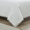 thumbnail image 2 of DBOZE Boho Pom Pom Ball Fringe Twin Quilt Sets, 3 Pieces White Lightweight Down Alternative Bedding Quilt Sets for all seasons, 2 of 5