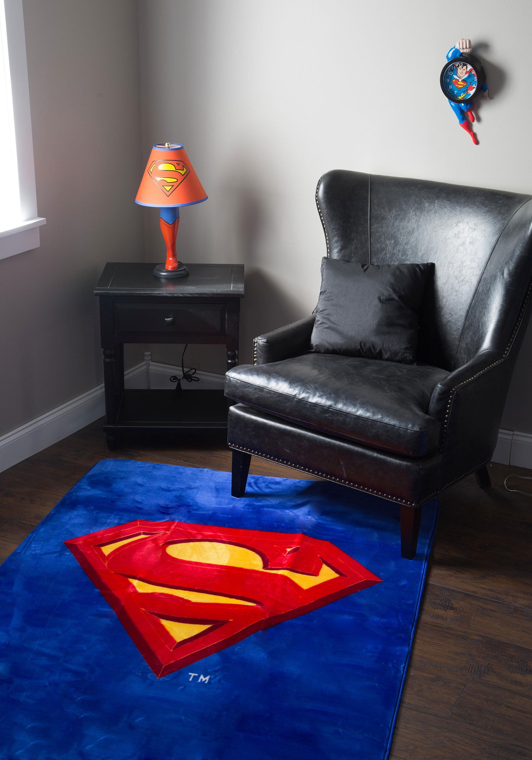 Round Carpet Batman Superman Printed Soft Carpets Anti-slip Rugs Superhero Mat 