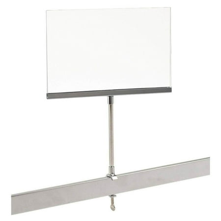 Universal Retail Rack Acrylic Frame Clamp On 7" x 11" Sign Holder Card Display, 14" H, 20 Pack