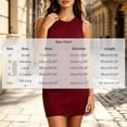 thumbnail image 4 of Crew Neck Dress for Women,Mini Sleeveless Slim Fit Bodycon Short Tank Dress for Evening Gathering, 4 of 6