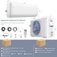 thumbnail image 4 of Giantex 18000 BTU Split Air Conditioner, Inverter Air Conditioner w/5 Operation Modes, Self-Cleaning Function & Installtion Kit Included, Energy Efficient AC Unit, 4 of 7