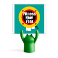 thumbnail image 1 of Desea Feliz año nuevo día fitness Estante de notas, estante de ranas de animales de dibujos animados, 1 of 3