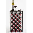 thumbnail image 3 of Mango Steam 23 Bottle Black Wine Rack with Glass Top Shelf, Free Standing for Home, Kitchen and Bar, 3 of 8