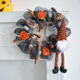 thumbnail image 3 of Halloween Fall Wreath 40cm Artificial Fall Garland Maple Pumpkin Pine Cones Wreath Pendant Halloween Decoration for Front Door Window Indoor Outdoor, 3 of 4