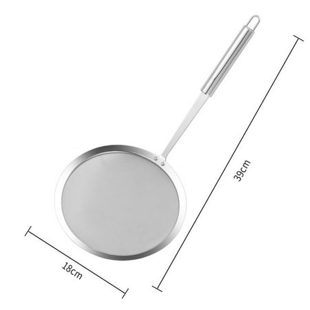 

Clupup Stainless Steel Mesh Strainer Fine Mesh Skimmer Spoon Sifter for Oil Filter