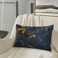 thumbnail image 5 of Daiia Elegant Gold Scrollwork Bedding Waterproof Pillow Protector Zippered Queen – Bed Bug Proof Pillow Encasement-16"x24", 5 of 6
