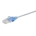 thumbnail image 2 of Monoprice SlimRun Cat6A Câble de Raccordement Ethernet - Câble Réseau - RJ45, Toronné, UTP, Fil de Cuivre Pur, 30AWG, 6po, Blanc, 5-Pack, 2 of 2