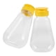 thumbnail image 5 of ColoMX Botella exprimidora de miel de plástico transparente, dispensador de miel rellenable, contenedor de jarabe, contenedores de miel a prueba de fugas, botellas de miel, 2 uds., 5 of 7