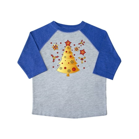 

Inktastic Red and Gold Christmas Tree with Flowers Gift Toddler Boy or Toddler Girl T-Shirt