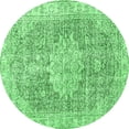 thumbnail image 1 of Ahgly Company Indoor Round Persian Emerald Green Traditional Area Rugs, 5' Round, 1 of 4